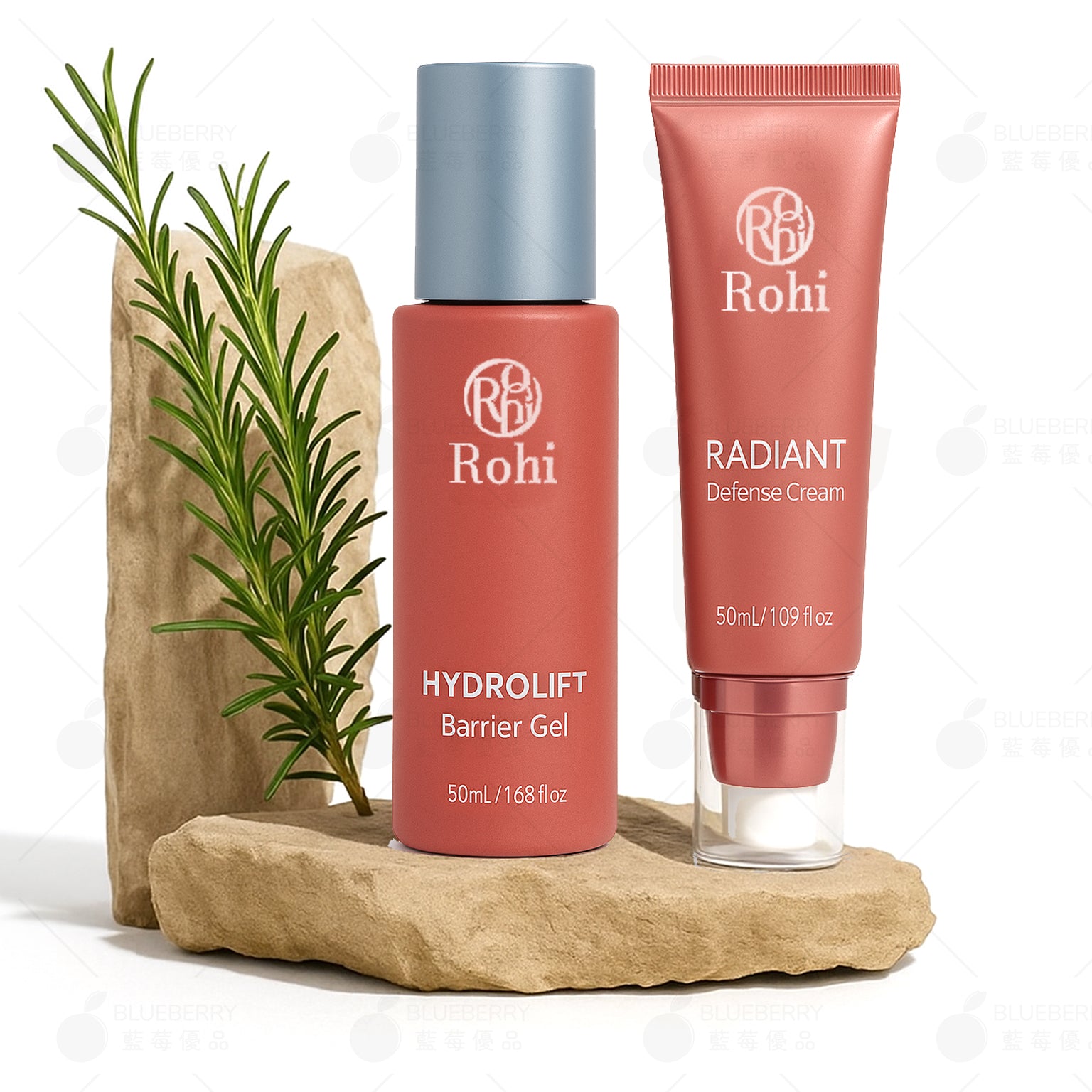 夏日修復:Dermaroller玻尿酸補水保濕修護急救面膜+Rohi 3D時光提拉凝膠+Rohi水凝煥膚隔離霜+送Dermaroller ACE玻尿酸保濕精華提亮修護面霜