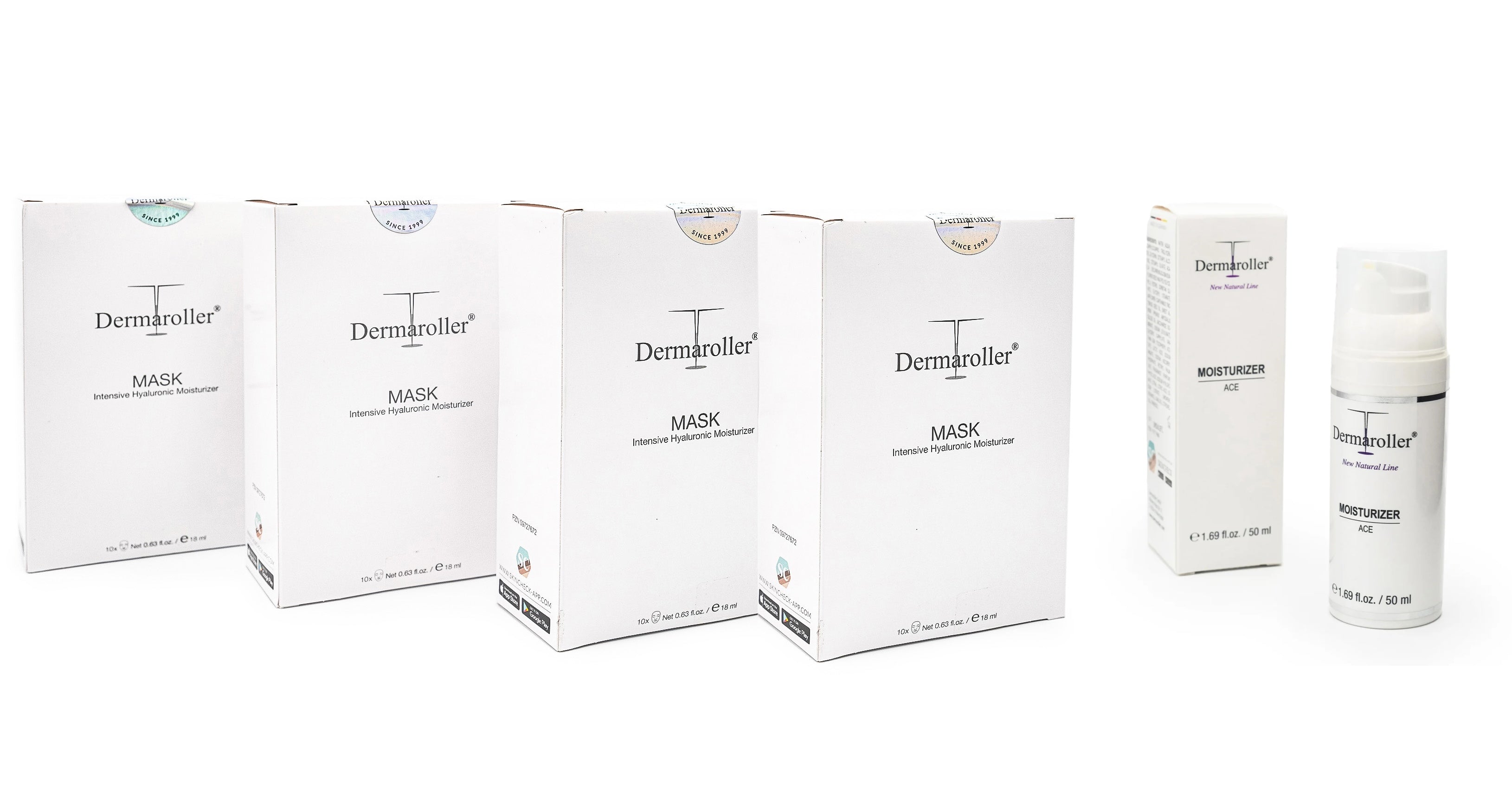 Dermaroller玻尿酸補水保濕修護急救面膜(10片*4盒)送德國Dermaroller ACE玻尿酸保濕精華提亮修護面霜