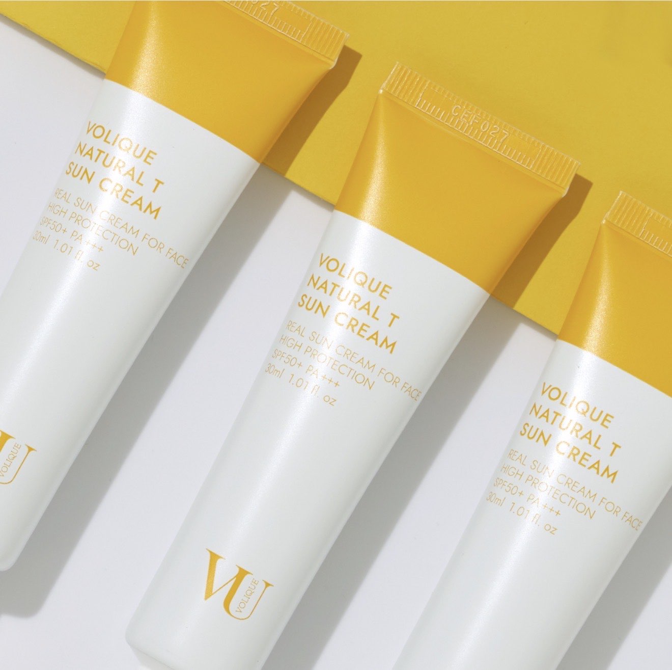 Korean Skincare 3-Piece Set (Rohi 3D Time Lifting Gel + Water Gel Renewing Primer + Volique Morning Glow Repair Sunscreen 1 Box)