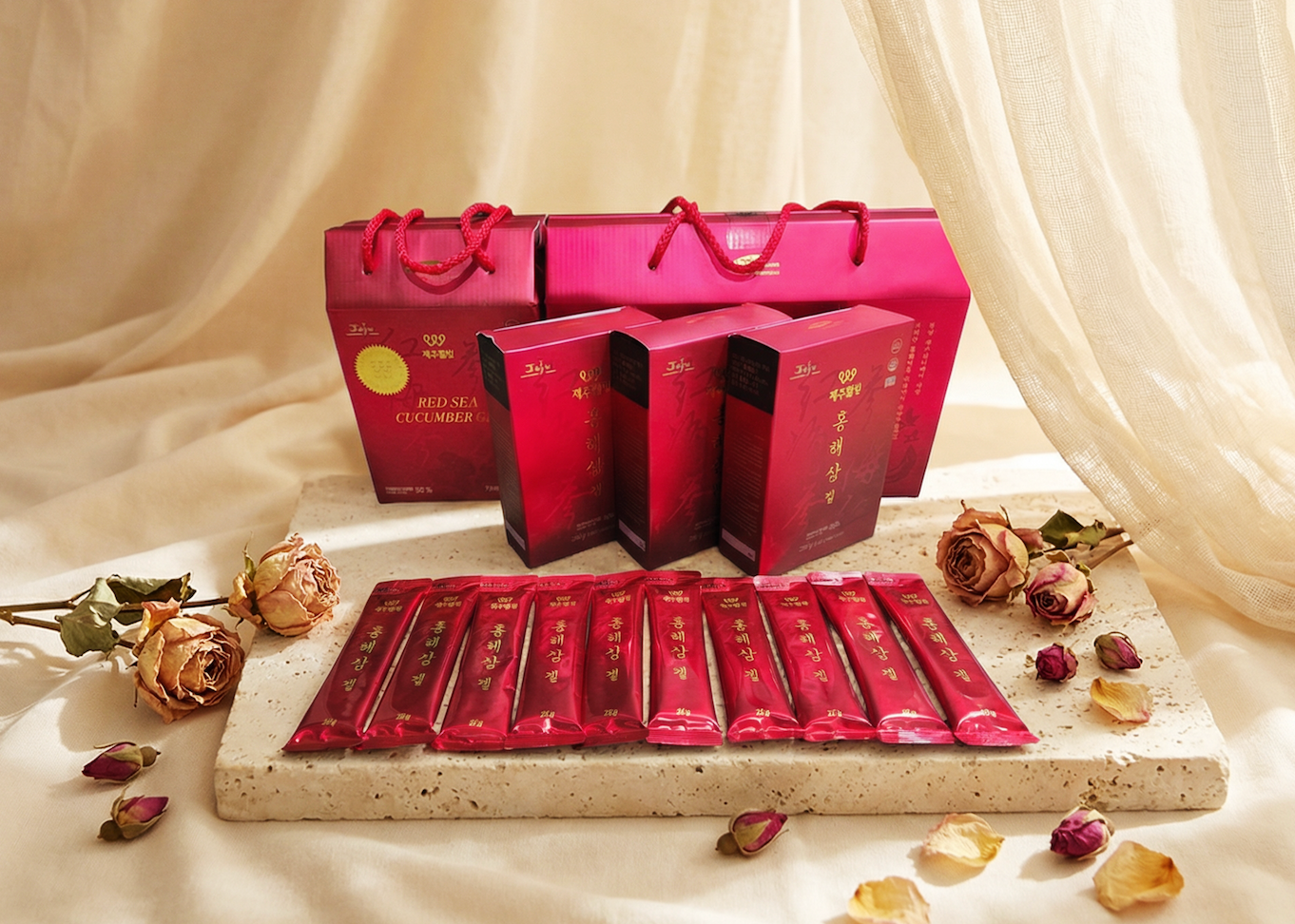 『美國地區一月中旬發貨』韓國濟州島紅海參修復飲—60隻入