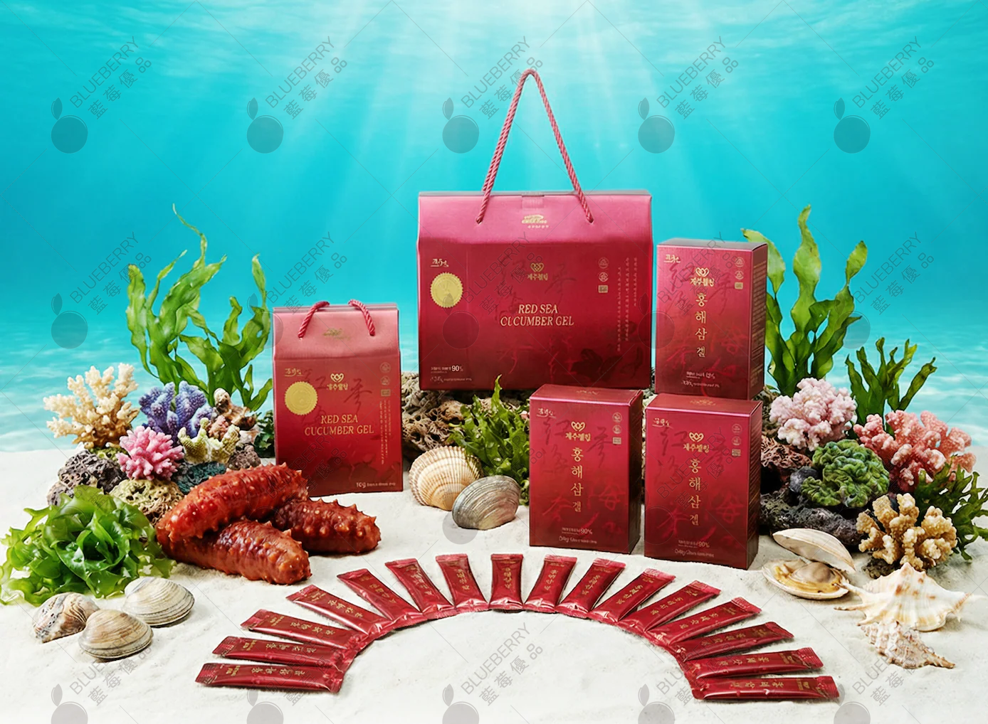 Bioactive Red Sea Cucumber Gel from Jeju, Korea - 30 count
