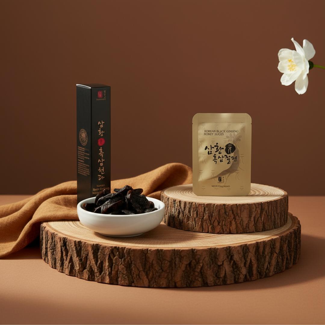 母亲节尊享礼盒:参皇三件套(参皇片一盒、参皇精一盒、参皇全参一盒),送韩国护肤三件套(Rohi 3D时光提拉凝胶+水凝焕肤隔离霜 +Volique晨光修护防晒霜)