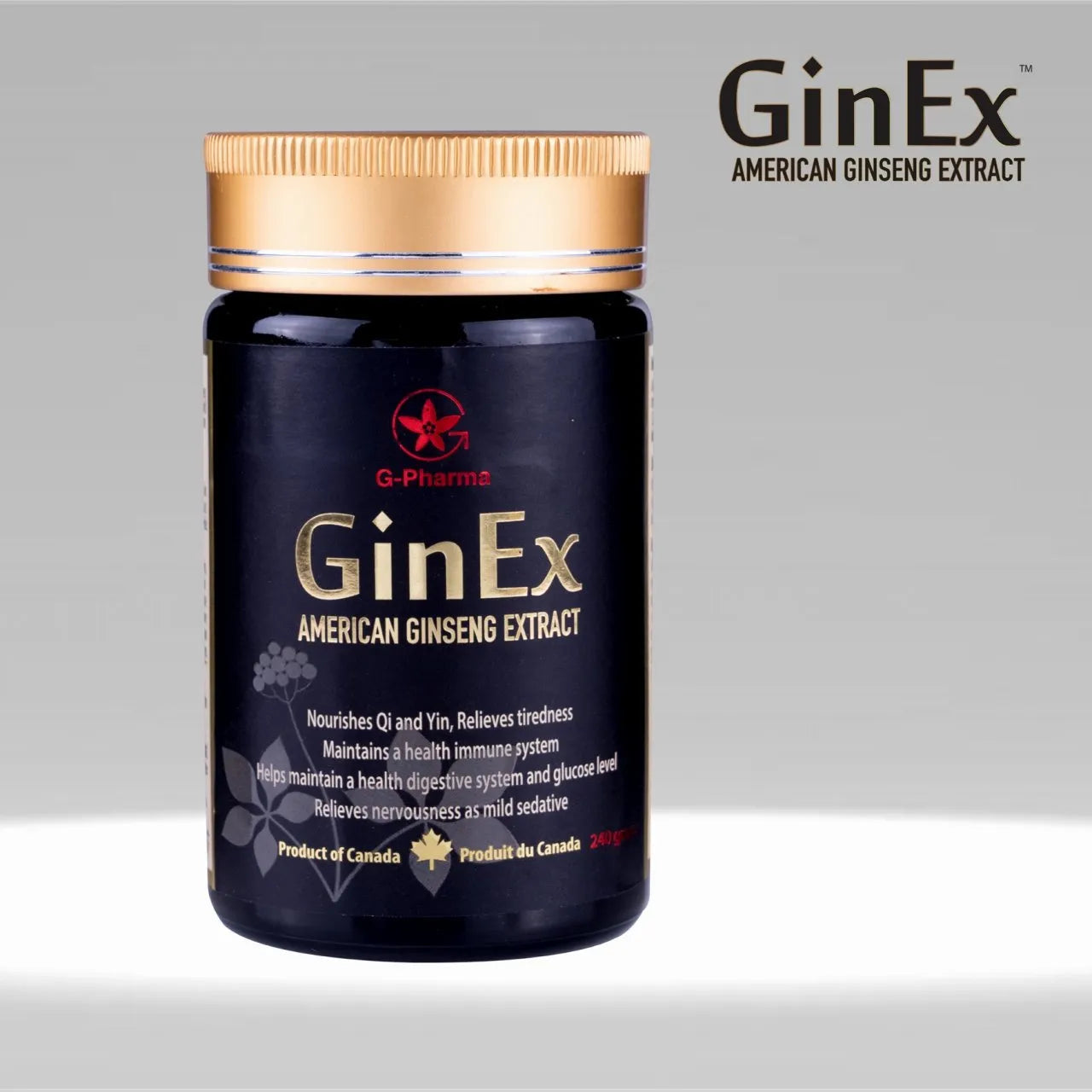 GinEx® 西洋蔘黑膏滋240g 1瓶獲購半價黑膏滋滴劑1-2瓶