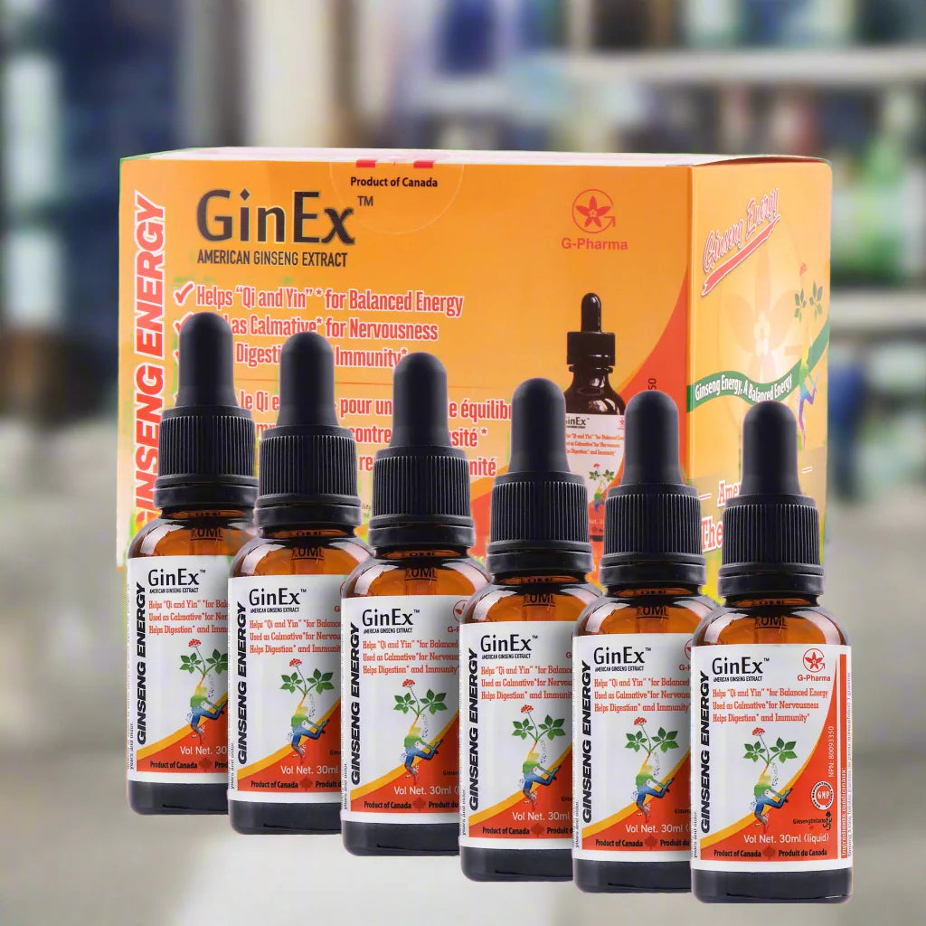 GinEx® 西洋蔘黑膏滋滴劑 (30毫升x6瓶)