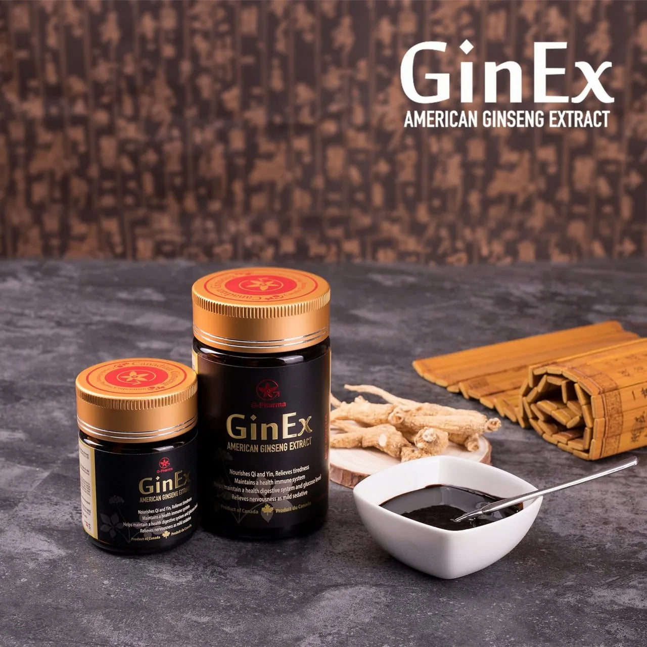 GinEx® 西洋參黑膏滋 (240g+100g) 組合獲購半價黑膏滋滴劑1-2瓶