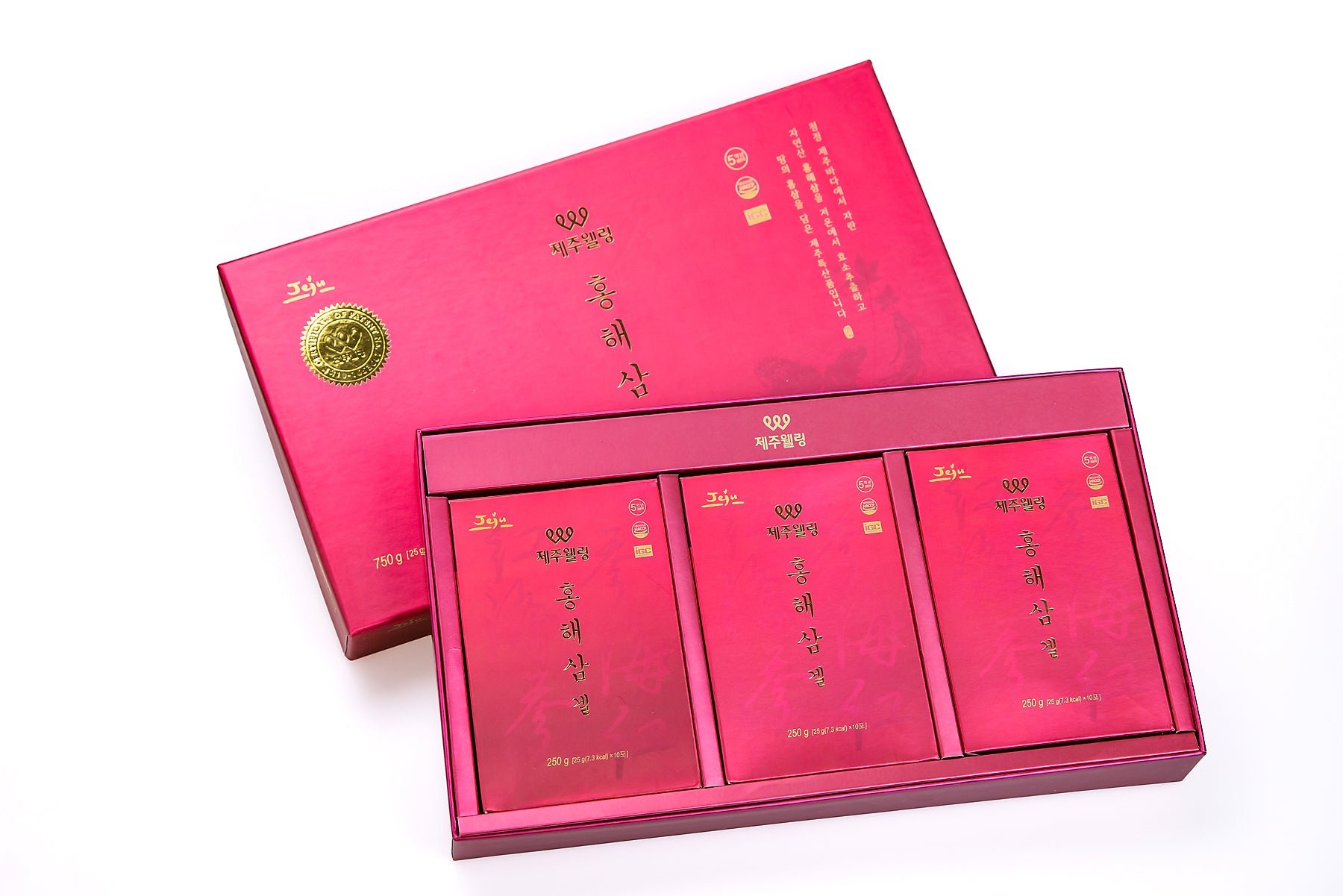 JEJUWELLING韓國濟州島紅海參修復飲送台灣玉山高海拔烏龍茶1包(150克)