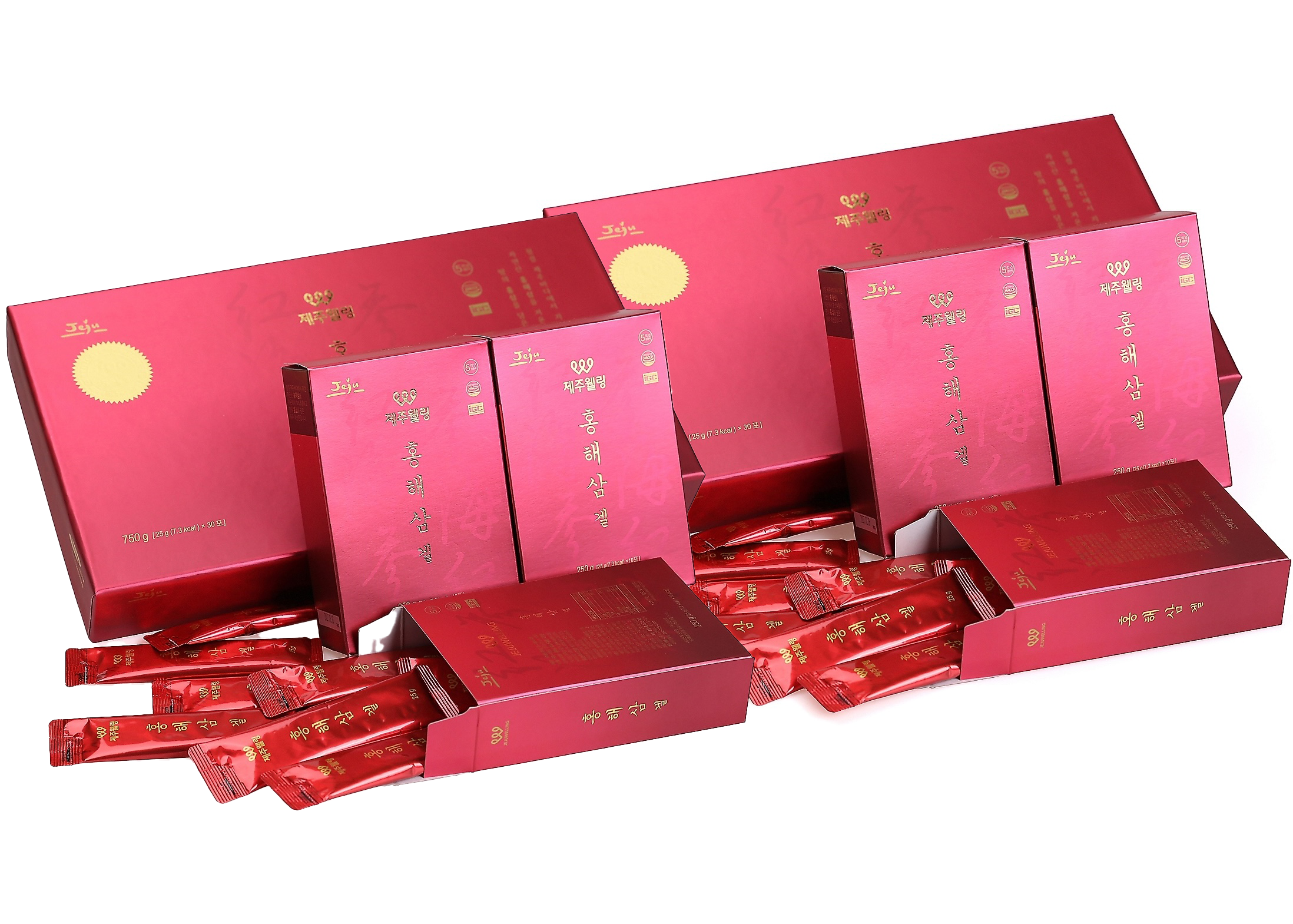 「中國地區正常發貨，美加地區預售中並十二月初發貨，香港地區贈送一包阿里山烏龍茶」JEJUWELLING韓國濟州島紅海參修復飲—2盒裝